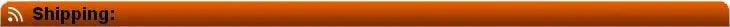 Orange rectangular button with a dark brown RSS icon and the word Shipping written in dark brown text.