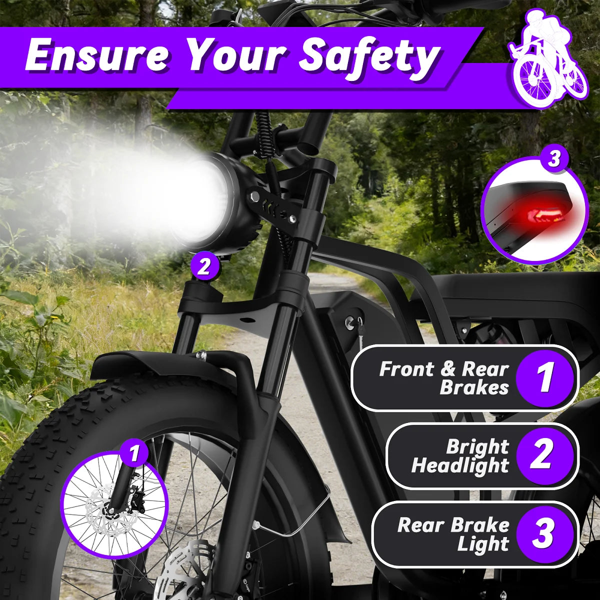 Bluvall SU8 20 Inch 750W Fat Tire Electric Bike for Adults 48V/52V