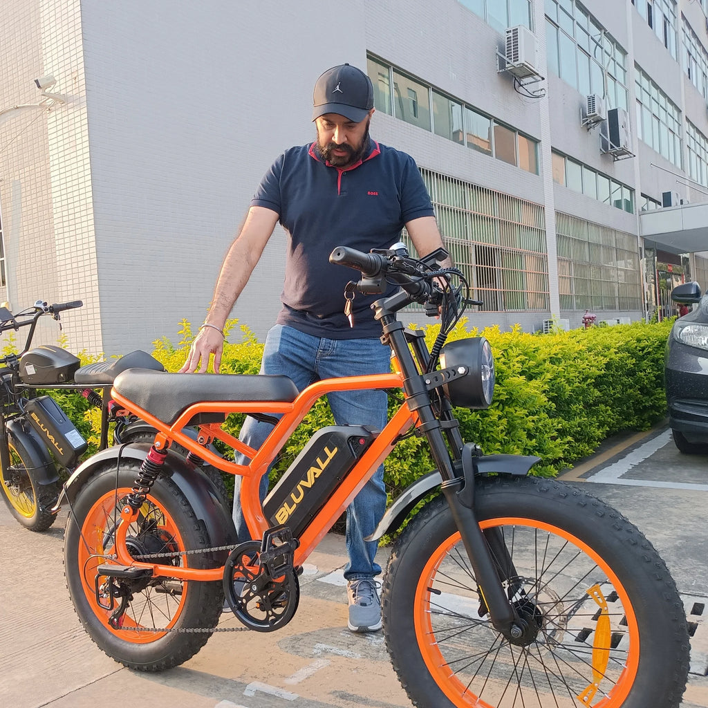 Bluvall SU8 48V 20 Inch Electric Fat Tire Mountain Bike 7-Speed