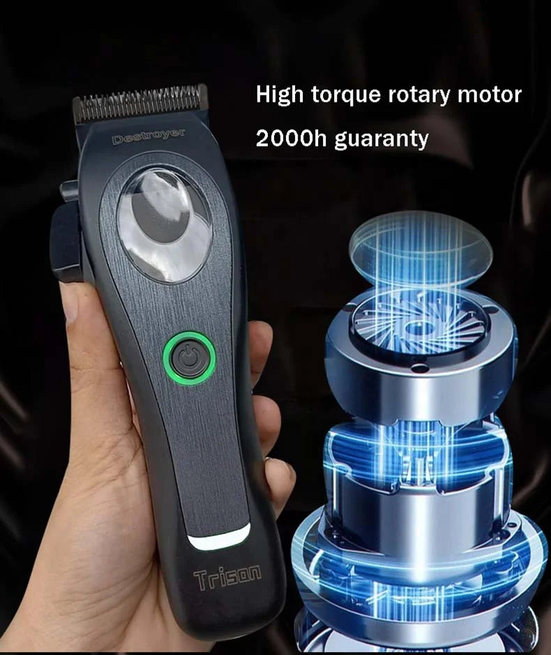 Cordless Hair Clipper 8000rpm Stainless Steel Blades