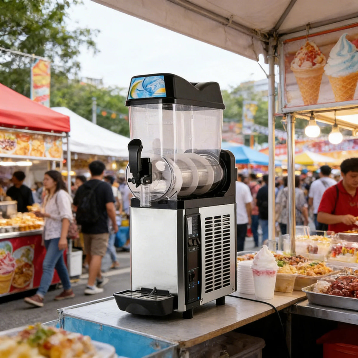 Commercial Automatic Slush Ice Making Machine Frozen Drink Dispenser