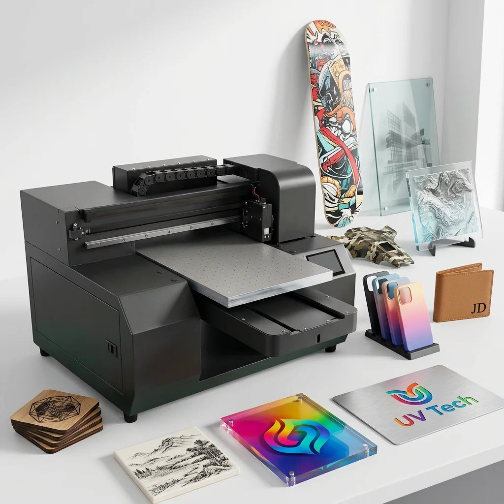 Full-Automatic A3 UV Flatbed Printer for Phone Cases and Bottles