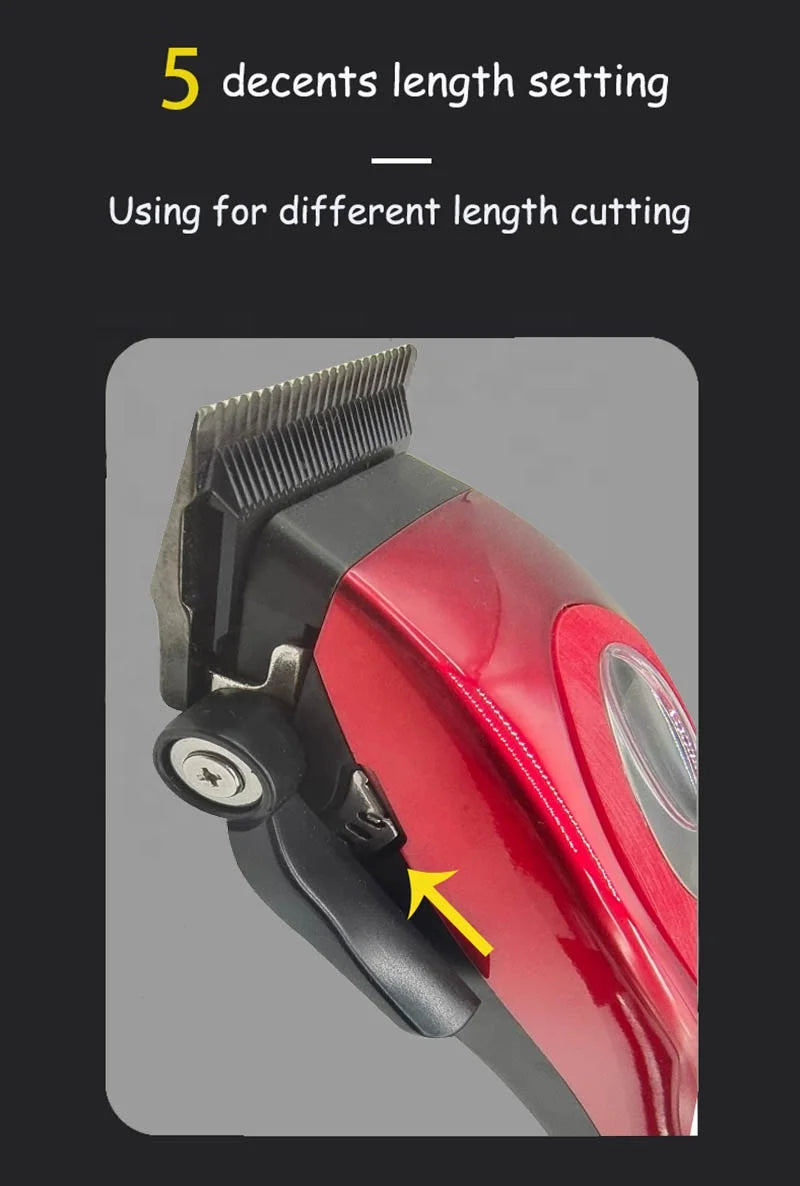 Cordless Hair Clipper 8000rpm Stainless Steel Blades