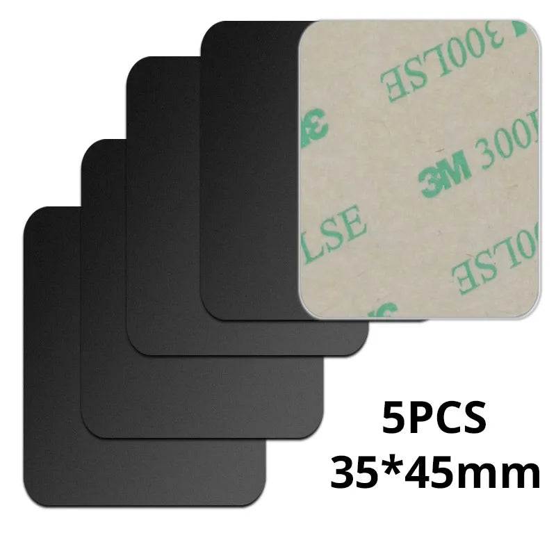 Five square black adhesive pads with peel-off backing, measuring 35x45mm each.