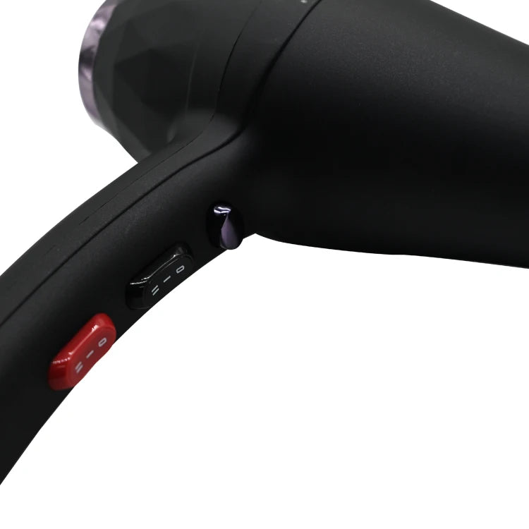Professional matte black 2300W hair dryer with easy-to-use speed and heat settings, plus a cool shot button.