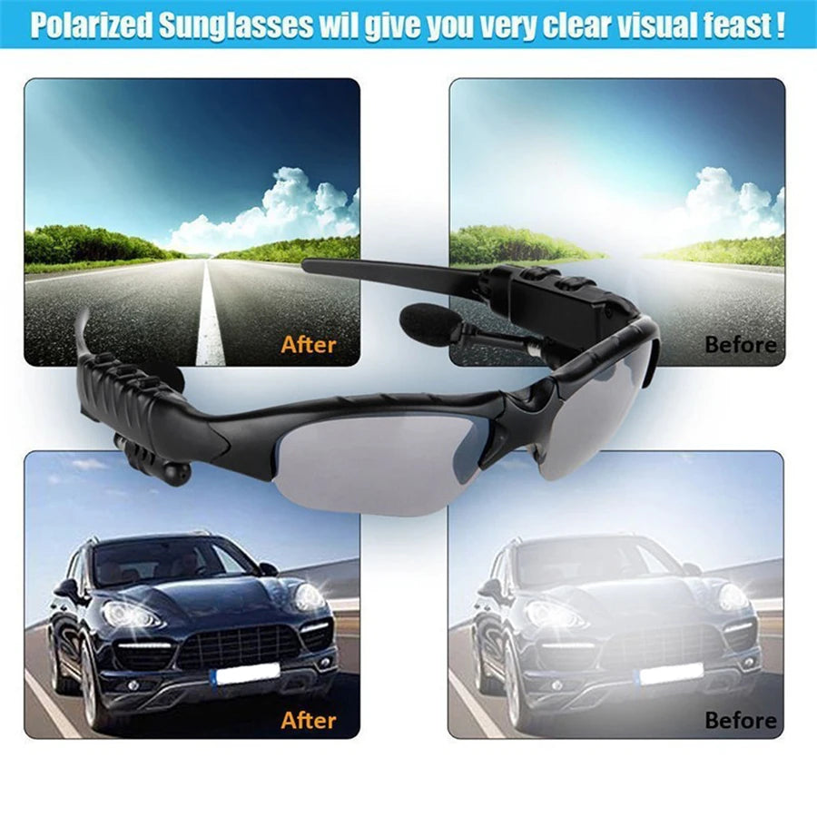 Bluetooth v5.3 Smart Wireless Earphone Sunglasses Stereo Sport Headset