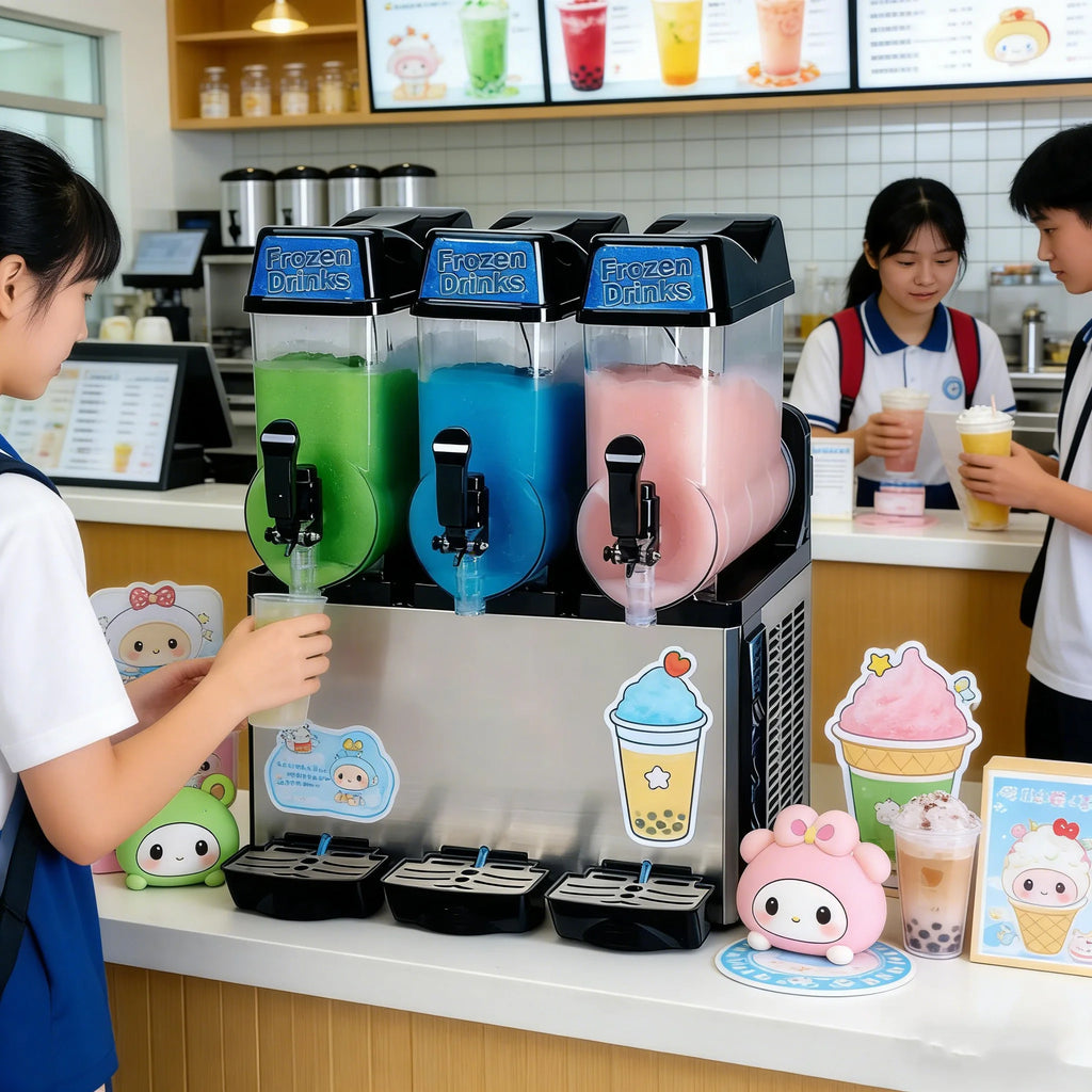 Commercial 2-Bowl 12L Granita Slush Ice Machine Beverage Dispenser