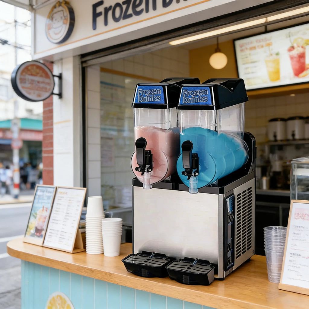 Commercial Ice Slush Machine Frozen Drink Dispenser 12L Tanks