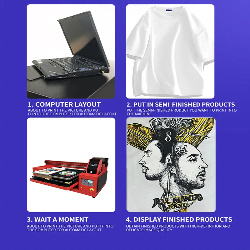 DOMSEM Automatic Digital DTG Textile Inkjet T-Shirt Printing Machine