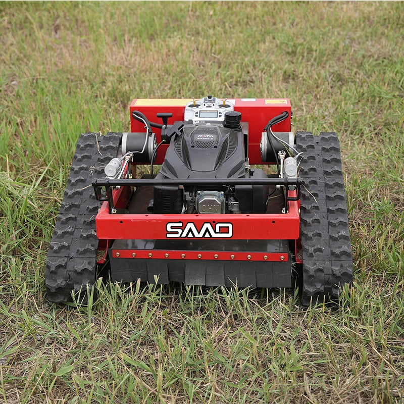 Crawler Grass Cutting Machine Overgrown Land Grass Remote Control Lawn Mower