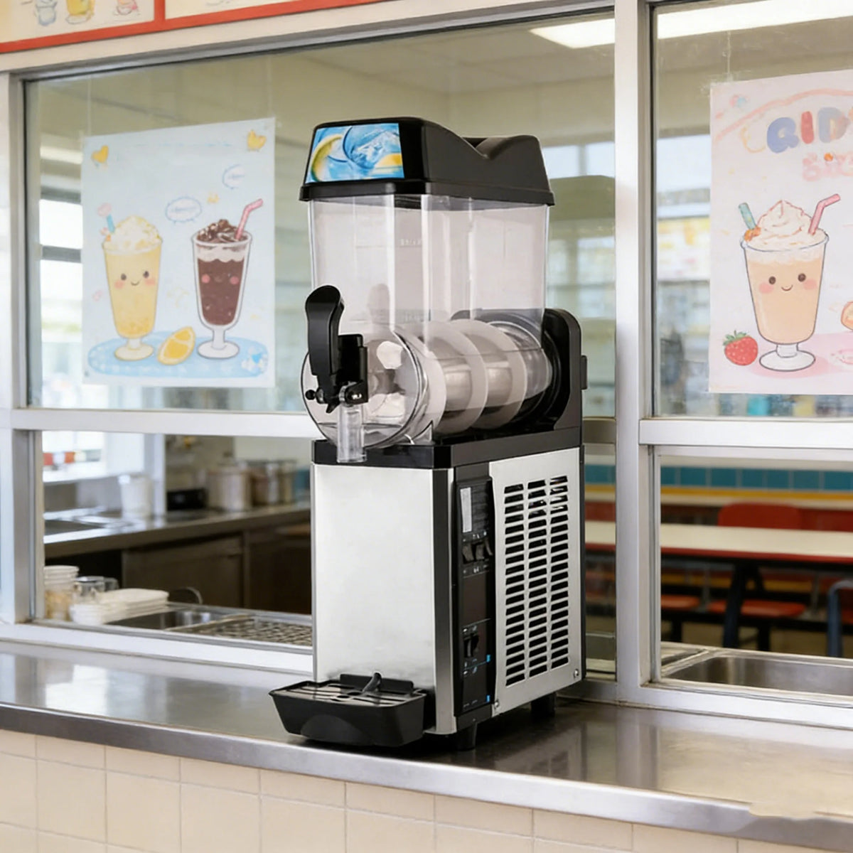 Commercial 2-Bowl 12L Granita Slush Ice Machine Beverage Dispenser