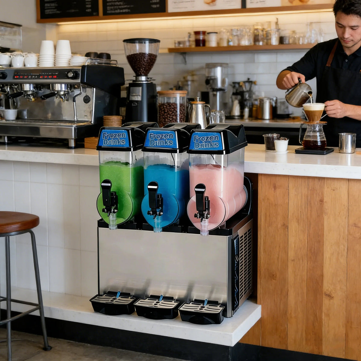 Commercial Automatic Slush Ice Making Machine Frozen Drink Dispenser