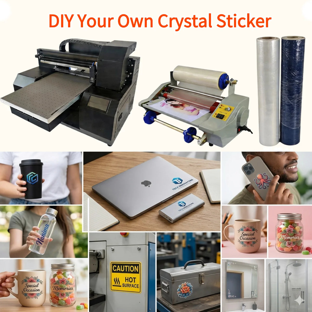 Full-Automatic A3 UV Flatbed Printer for Phone Cases and Bottles