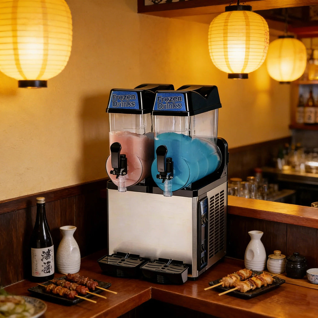 Professional Commercial Multi-Tank Slush Ice Maker and Frozen Beverage Dispenser