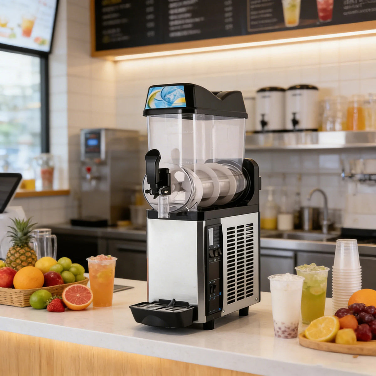 Commercial Ice Slush Machine Frozen Drink Dispenser 12L Tanks