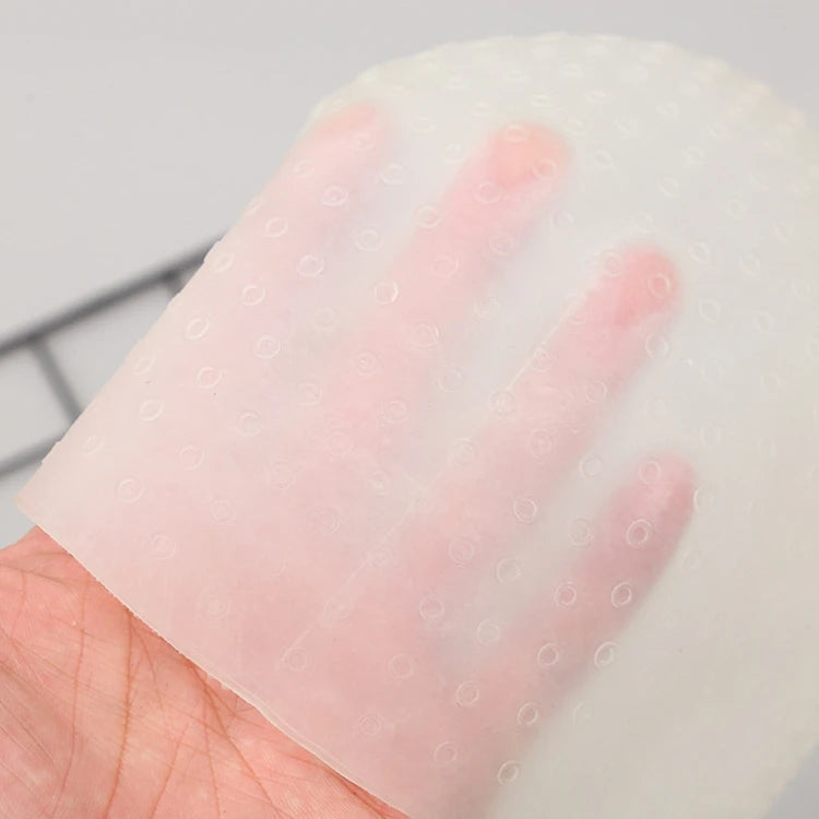 Clear Silicone Adjustable Rope Reusable Salon Colouring Hair Highlighting Hat Haircap Dyeing