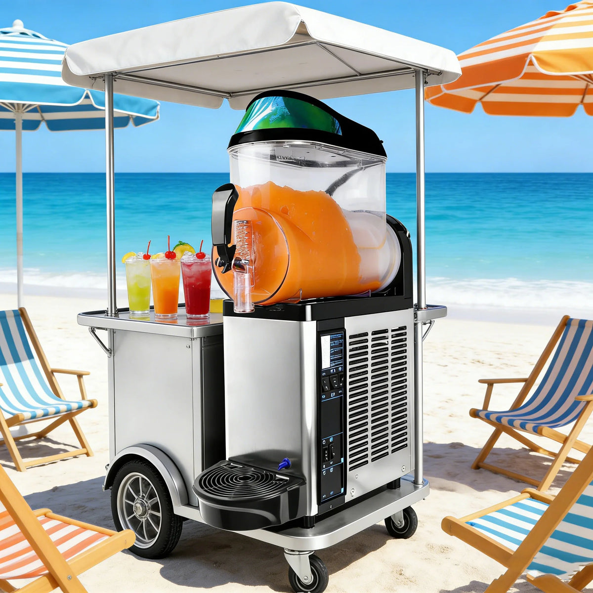 Commercial Frozen Drink and Slush Ice Making Machine with 12L Tanks
