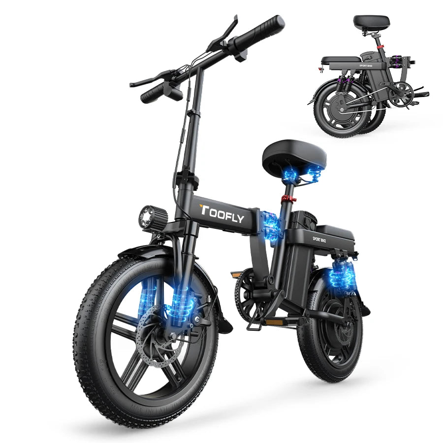 TOOFLY G16 16-Inch Folding Electric Bike 48V 250W City E-Bike