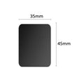 A matte black rectangular plaque with rounded corners, measuring 35mm wide by 45mm high.