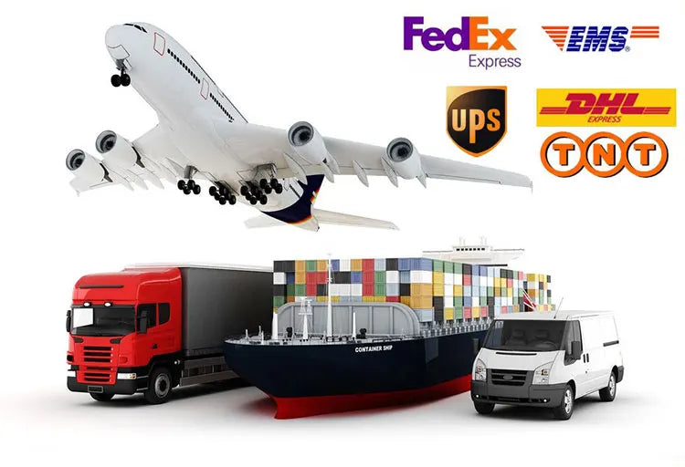 The provided image shows various logistics and shipping methods and does not feature a hair trimmer.