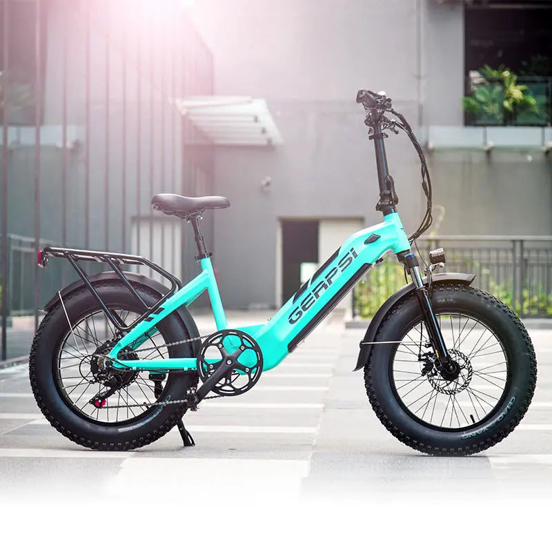 MZ-9 20 Inch 48V 500W/750W 7-Speed Electric Fat Bike with Removable Battery
