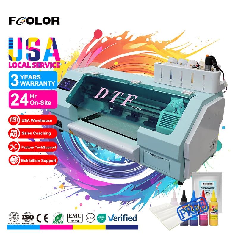 A3 DTF Printer XP600 Desktop T-Shirt Printing Machine 35cm PET Film