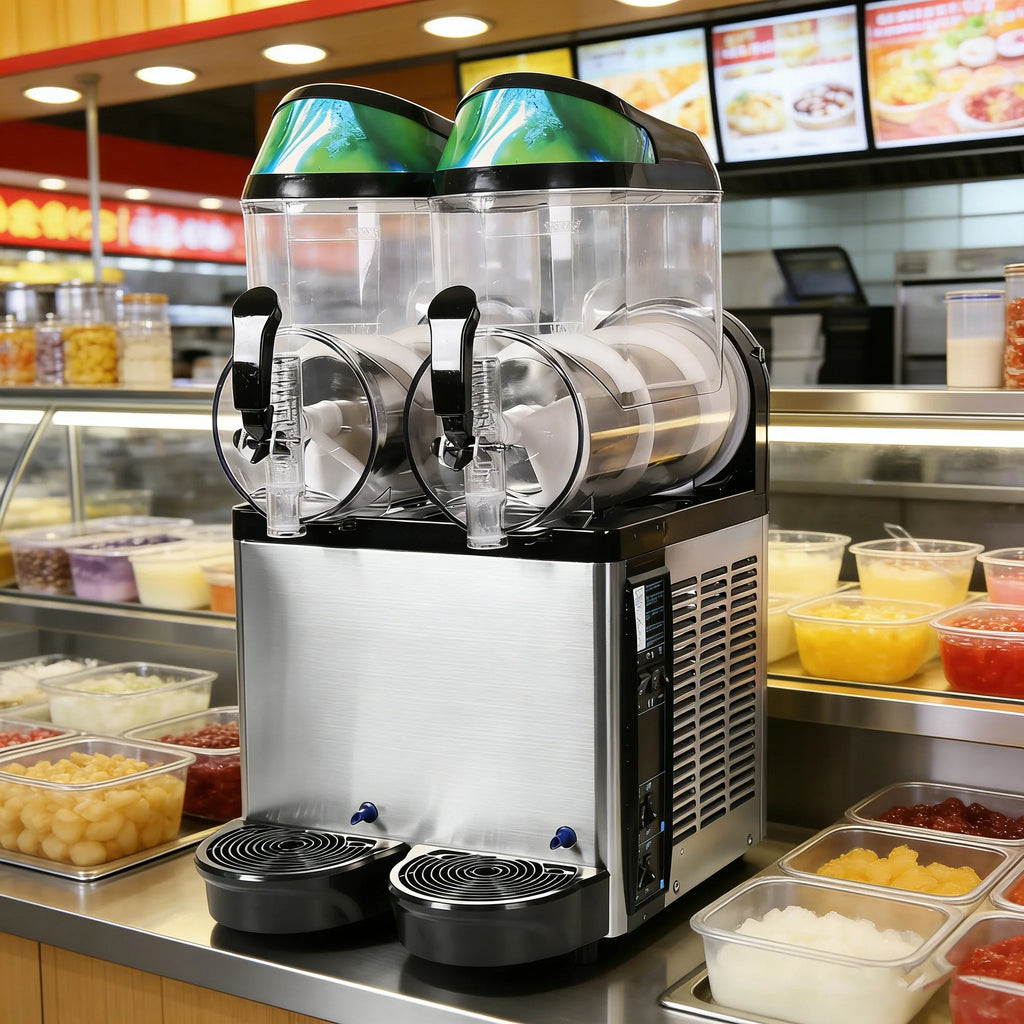 Commercial Slush Ice Making Machine Frozen Drink Dispenser 12L Tanks