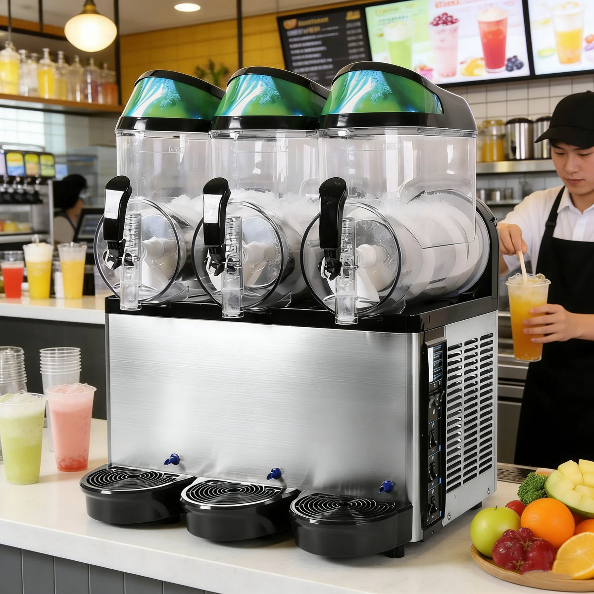 Commercial Frozen Drink and Slush Ice Making Machine with 12L Tanks