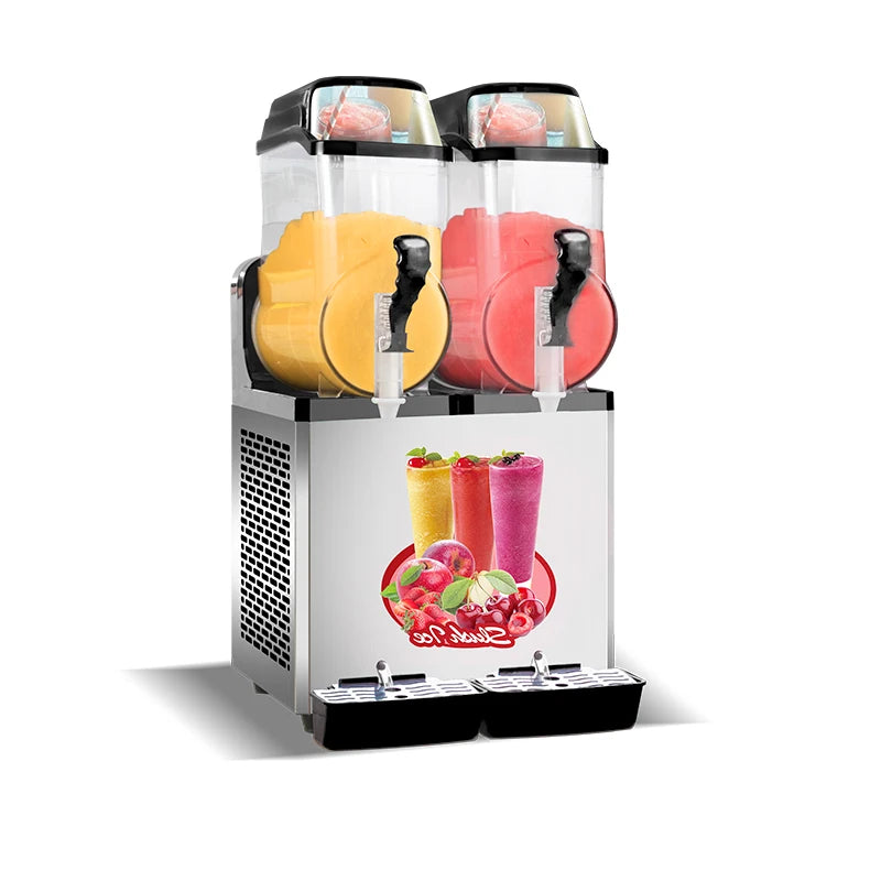 Miken 24L Double Tank Smoothie Slush Machine Stainless Steel