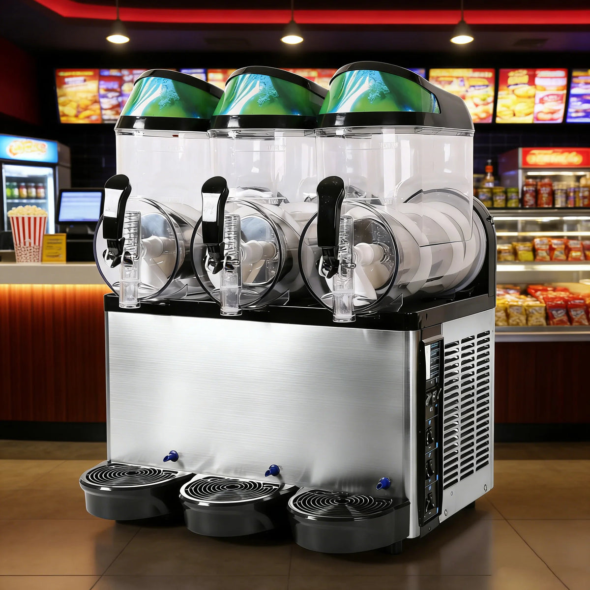 Commercial Triple Slush Ice Making Machine with Core Pump Component