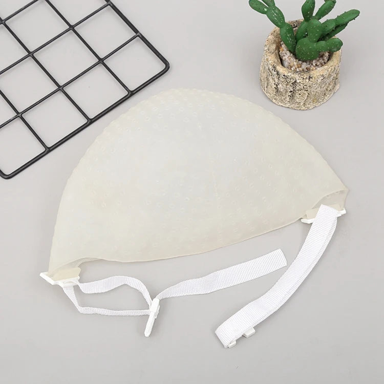 Clear Silicone Adjustable Rope Reusable Salon Colouring Hair Highlighting Hat Haircap Dyeing