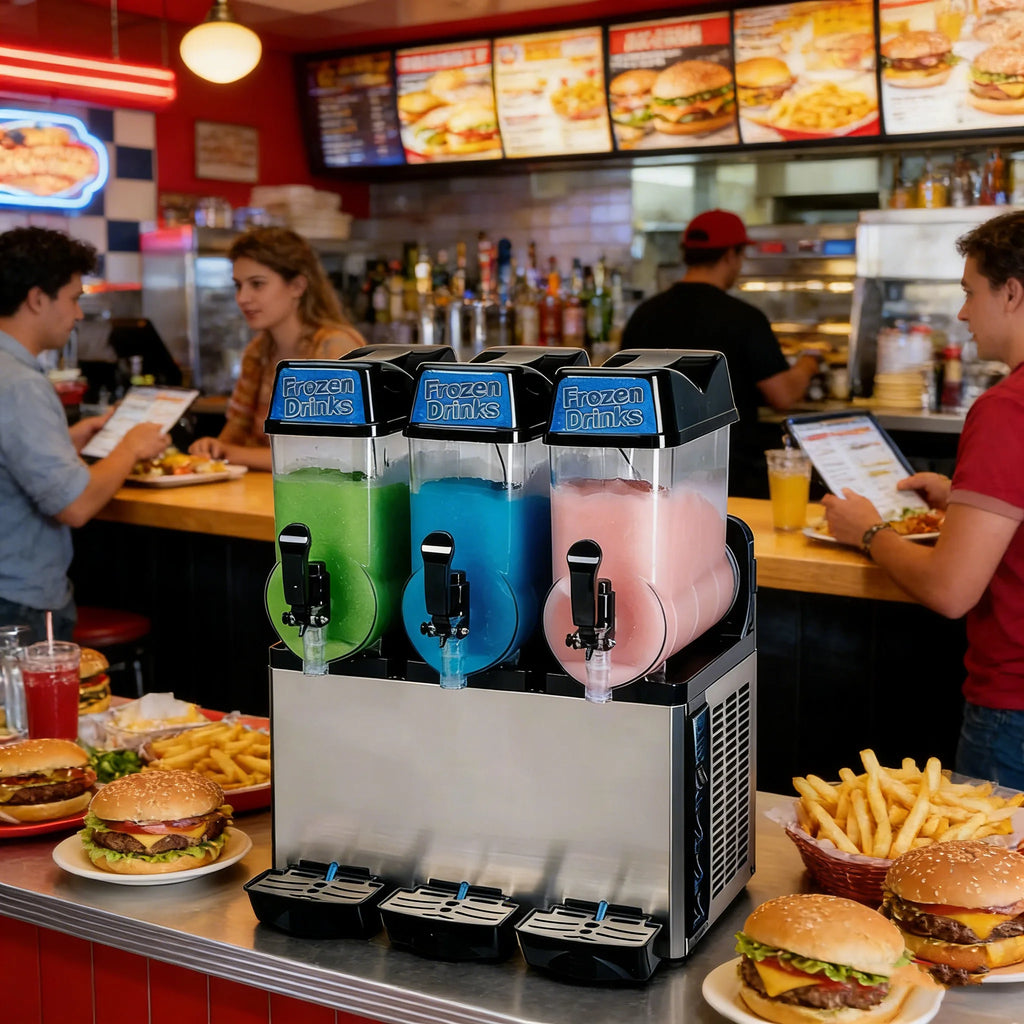 Commercial 3-Bowl Slush Ice Making Machine Frozen Drink Dispenser