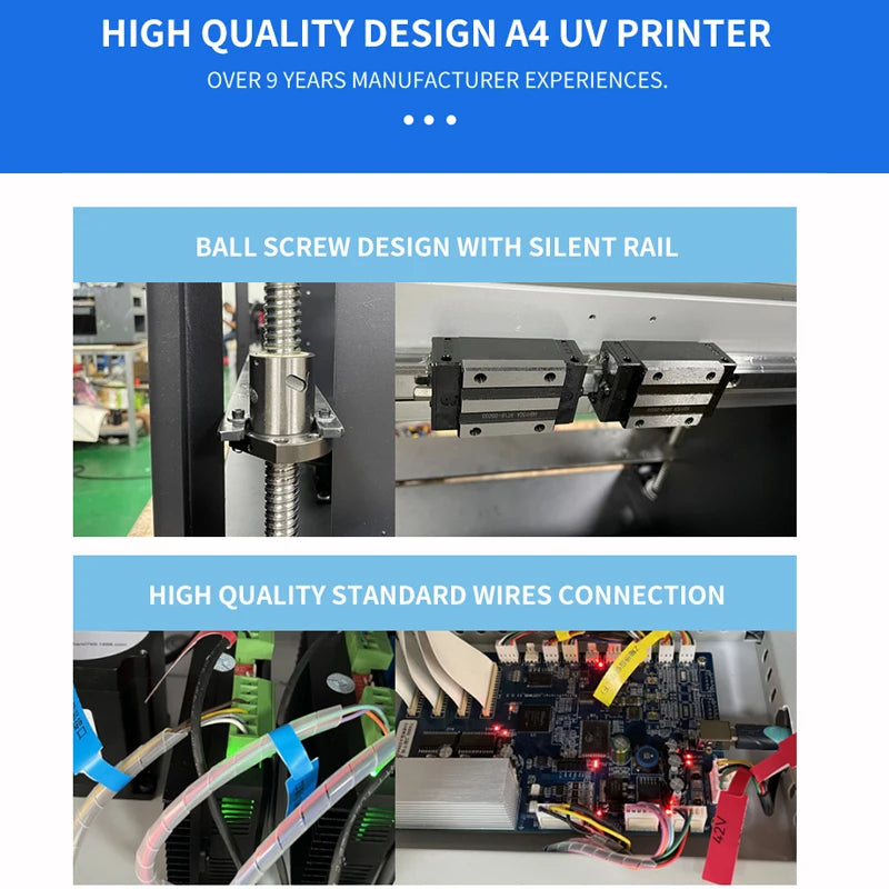 DOMSEM A4 Full-Automatic Flatbed UV Printer Machine for Custom 3D Embossed Card Printing