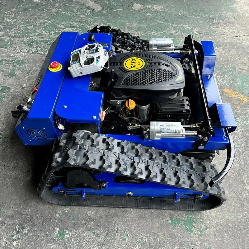 AWY-550 Robot Lawn Mower 500mm Gasoline Tracked Remote 24V Smart Cutting Machine with Grass Box