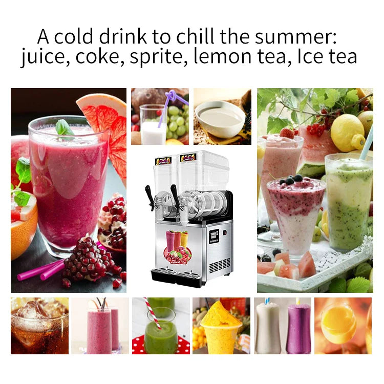 Miken Double Tank Smoothie and Slush Machine 24L