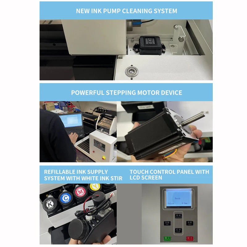 DOMSEM A4 Full-Automatic Flatbed UV Printer Machine for Custom 3D Embossed Card Printing
