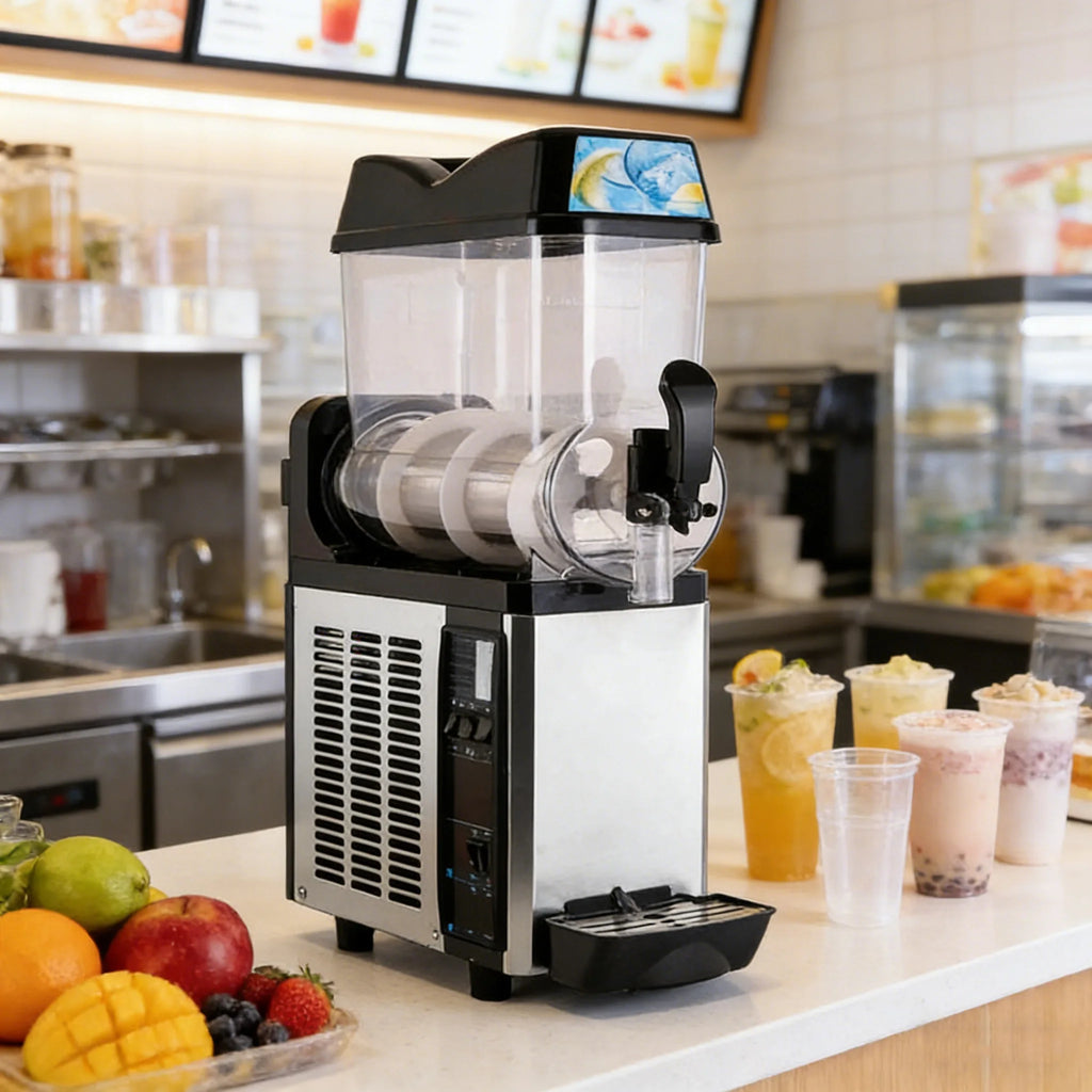 Commercial 2-Bowl 12L Granita Slush Ice Machine Beverage Dispenser