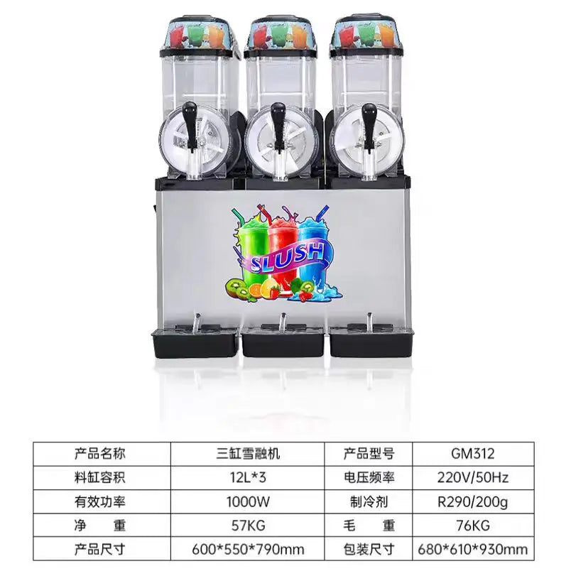 Commercial Smoothie and Slush Machine with Display Screen