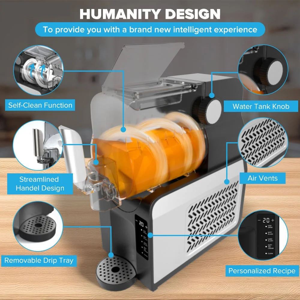 CR 1.8L Touch Screen Desktop Milkshake Juice and Slush Machine ES15R-01AE