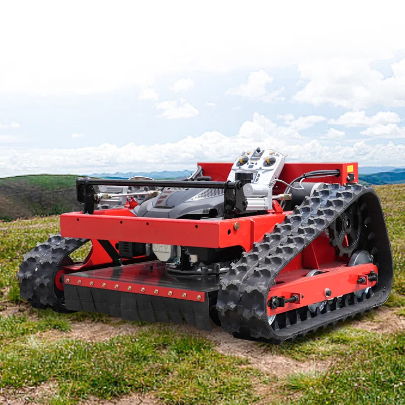 Crawler Grass Cutting Machine Overgrown Land Grass Remote Control Lawn Mower