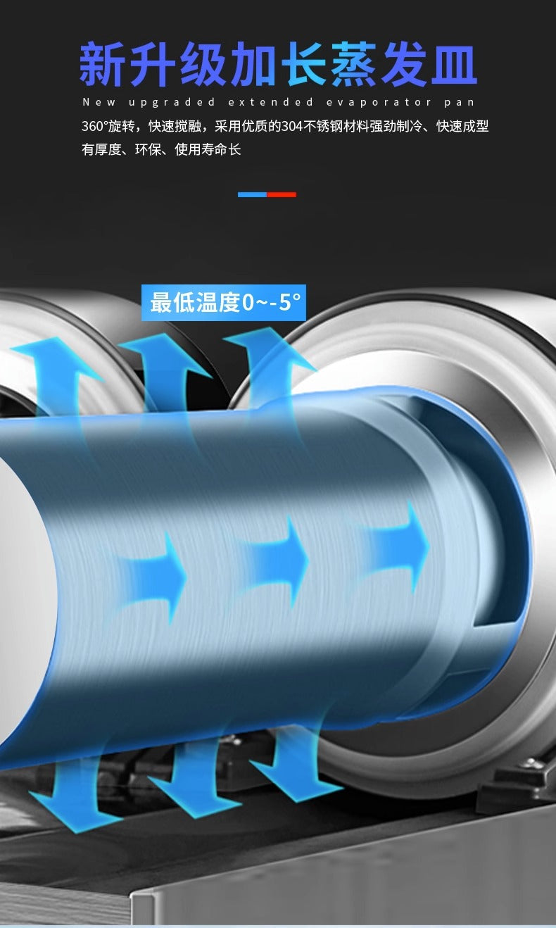 Commercial Dual Tank Slush Machine, 18L Stainless Steel Slushy Maker