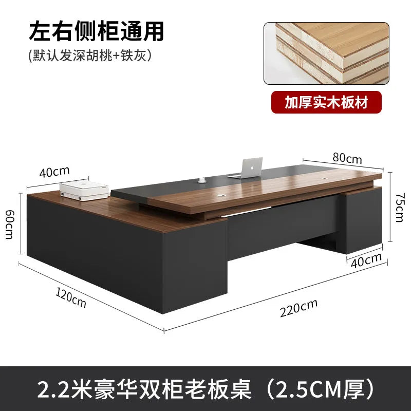 Big Size Wooden Office Desk - Professional Vintage Clear Office Desk Modern