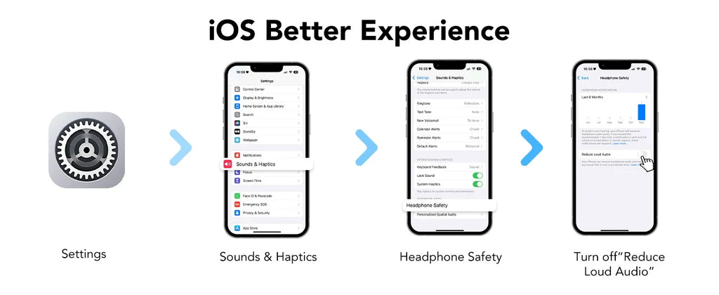 The provided image shows iOS settings menus and does not contain a Bluetooth speaker.