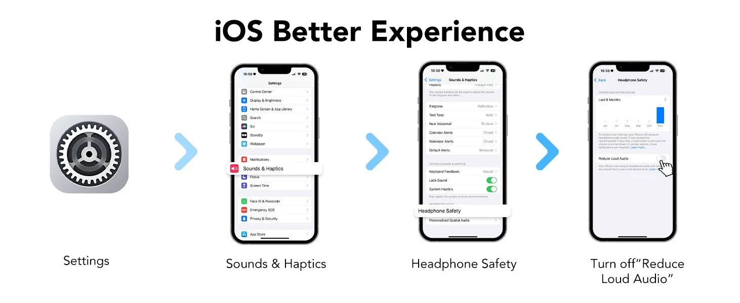The provided image shows iOS settings menus and does not contain a Bluetooth speaker.