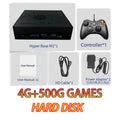 Black X88 console with ventilation holes, gamepad controller, user manual, HD cable, and power adapter.