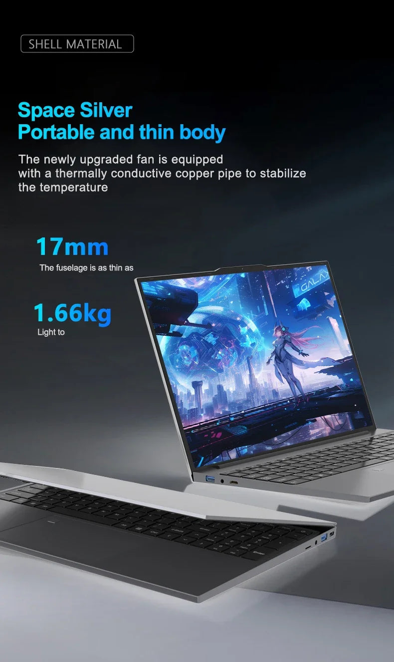 15.6" Portable Laptop  Intel Core i7-6500U Windows 11 Notebook Gamer 1920*1080 Display