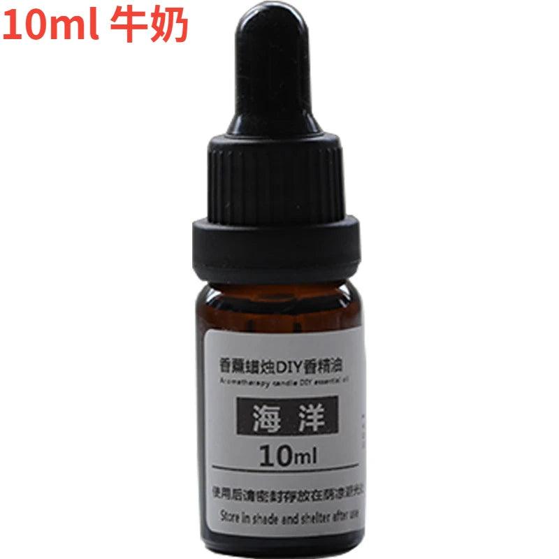 10ml amber glass essential oil bottle with a black dropper cap and a white label.