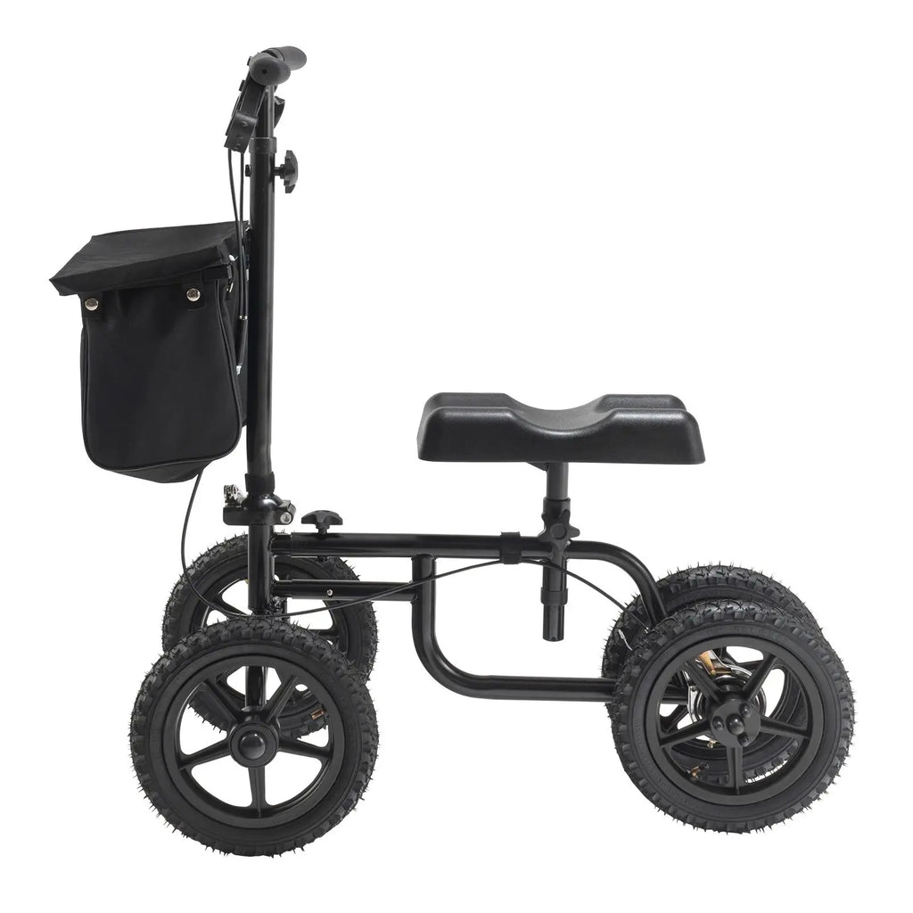 VEVOR 12" All Terrain Carbon Steel Folding Steerable Knee Scooter Walker