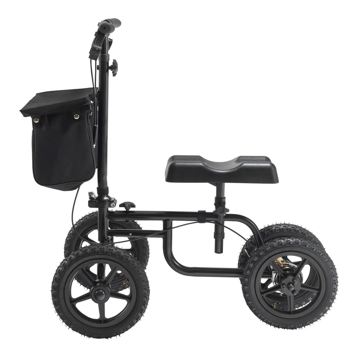 VEVOR 12" All Terrain Carbon Steel Folding Steerable Knee Scooter Walker