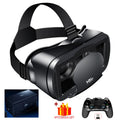 Black VRG Pro virtual reality headset with adjustable straps, lens dials, and a front smartphone compartment.